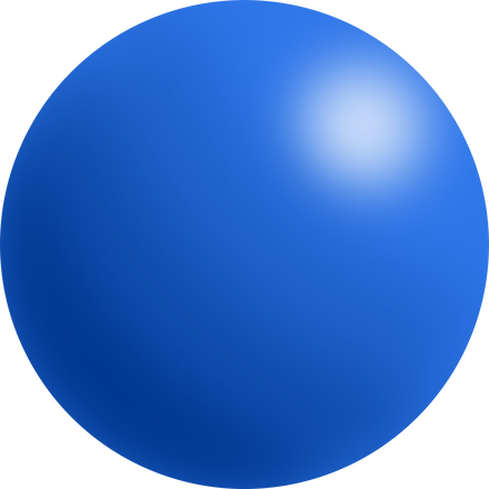3D blue sphere element