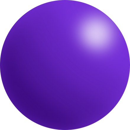 3D purple sphere element
