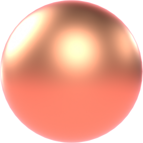 3d pink gold sphere