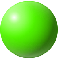 3d Green Ball Illustration